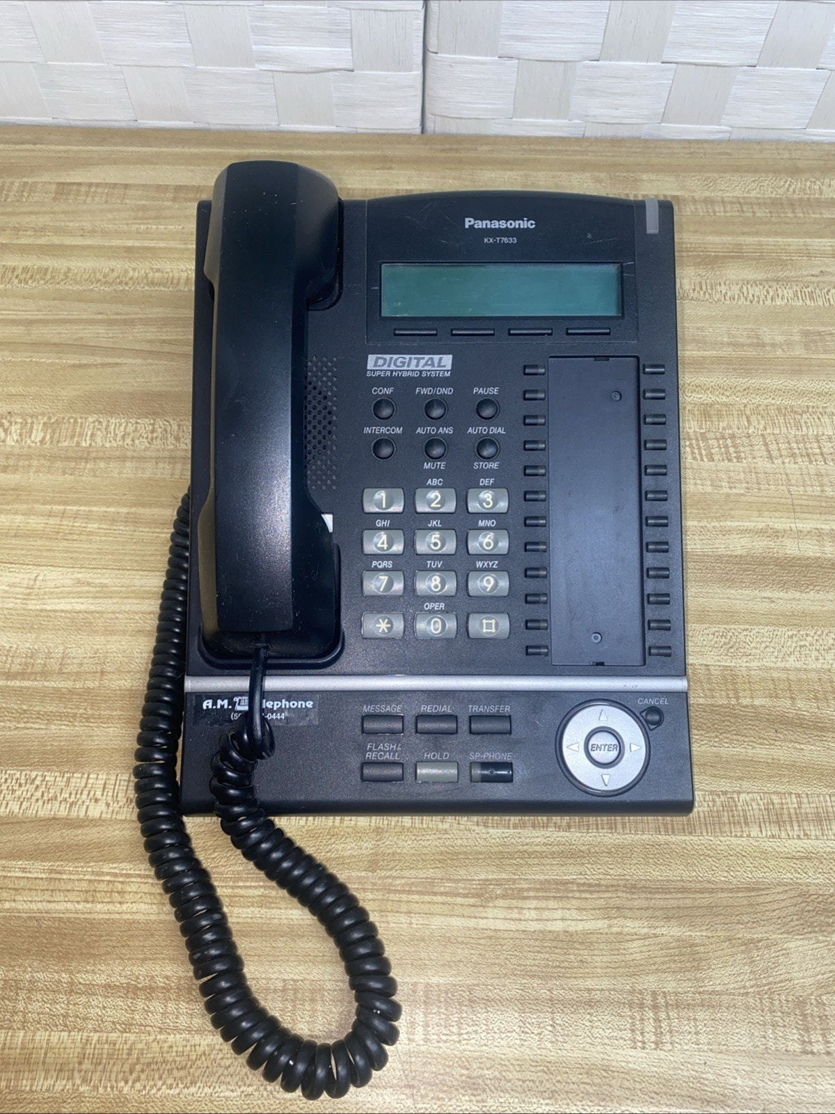 Panasonic Kx-T7633-B Digital Phone 24 Line Hybrid System Use W/ Kx-Tda Systems